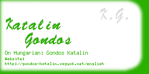 katalin gondos business card